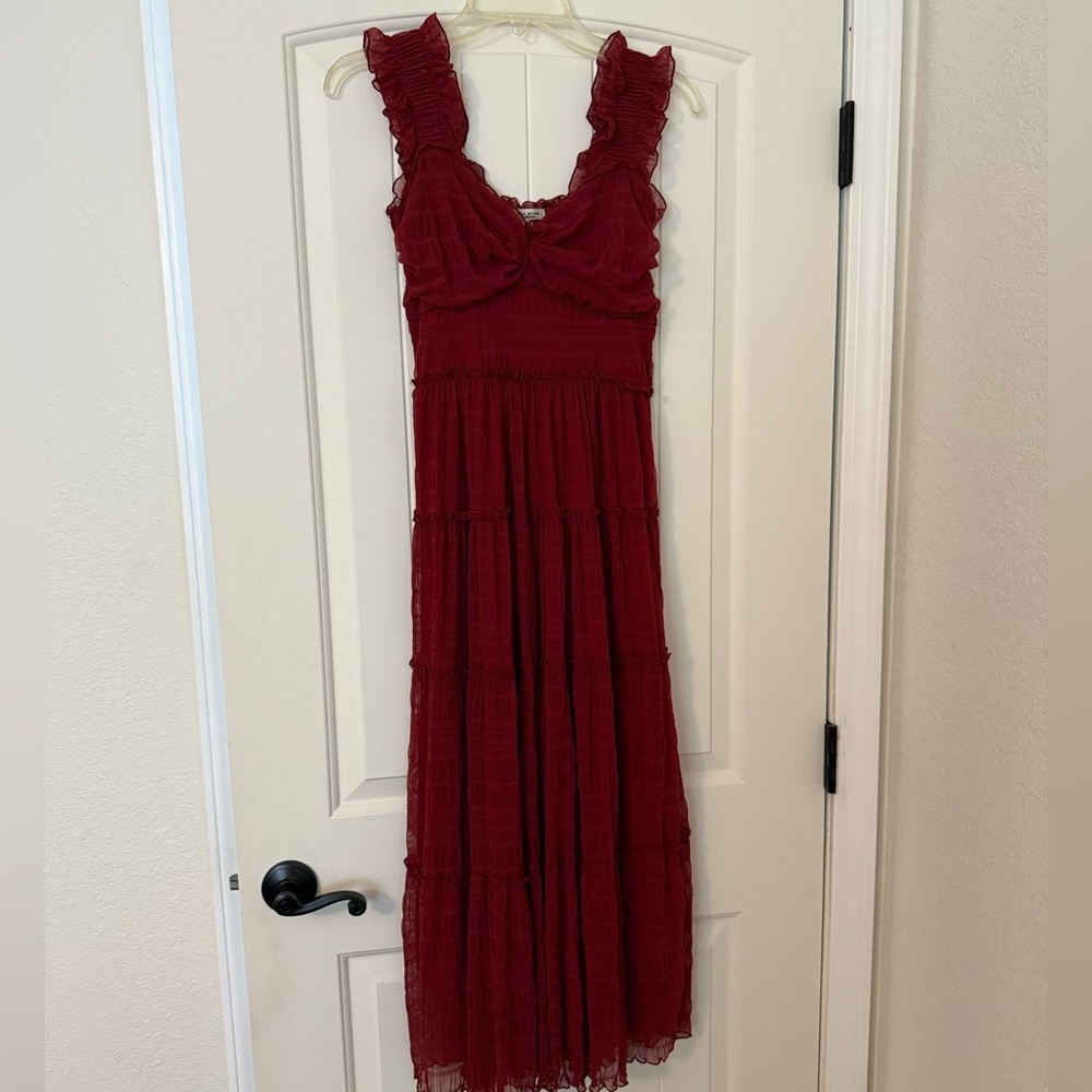 Max Studio London Burgundy Maxi Dress